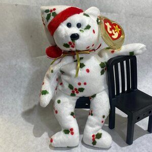 MINT Rare 1998 Holiday TEDDY Ty Beanie Baby PE Pellets